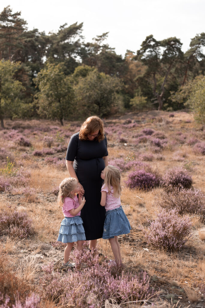 zwangerschaps fotoshoot met kinderen
